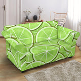 Sliced Lime Pattern Loveseat Couch Slipcover