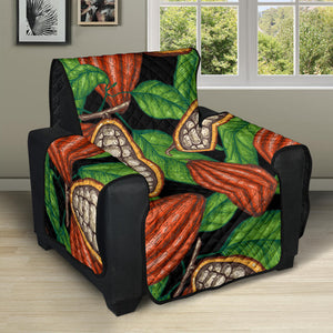 Cocoa Leaves Pattern Recliner Cover Protector