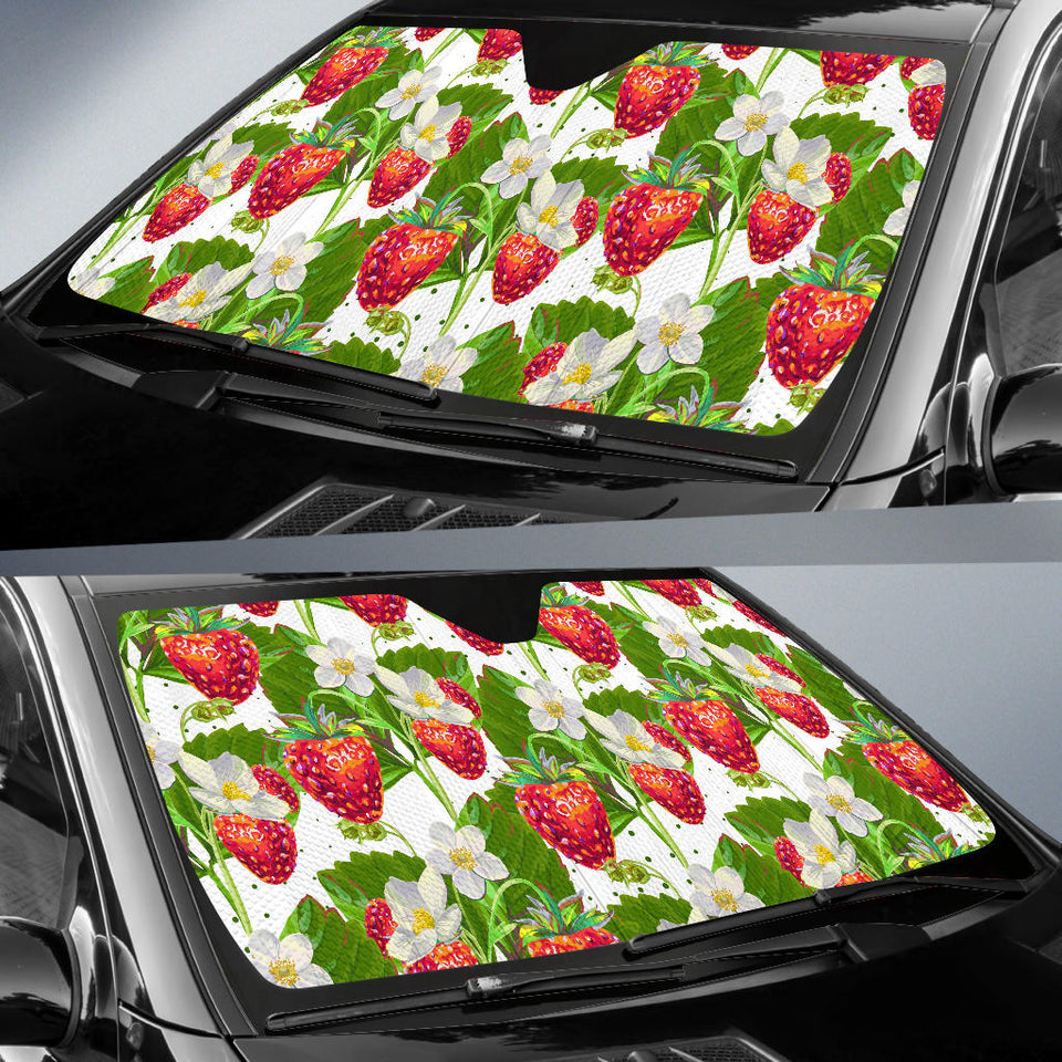 Strawberry Pattern Car Sun Shade