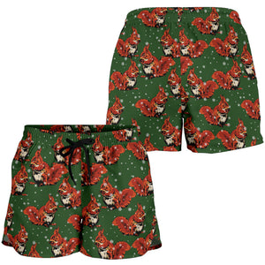 Squirrel Pattern Print Design 03 Women Shorts