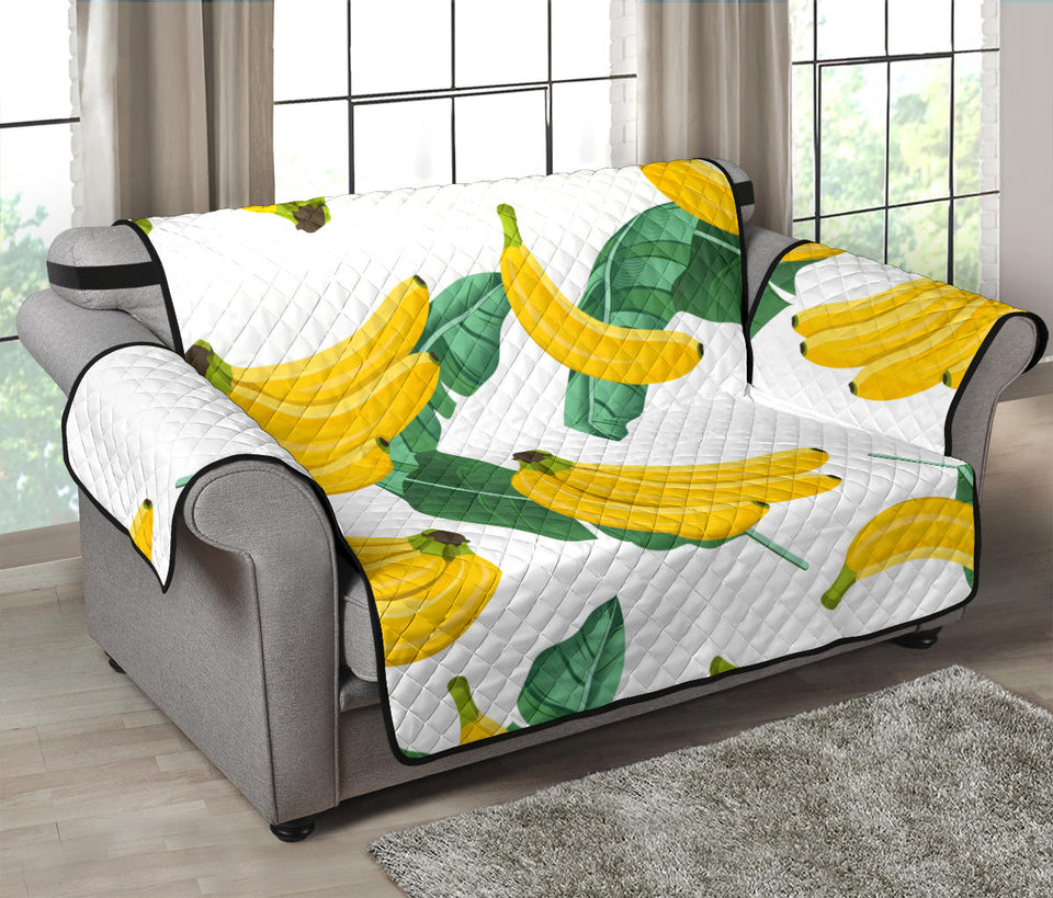 Banana and Leaf Pattern Loveseat Couch Cover Protector