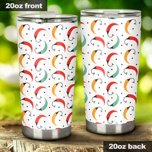 Red Green Yellow Chili Pattern Tumbler