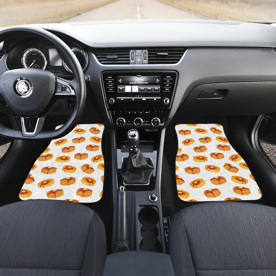 Pancake Pattern Print Design 04 Front and Back Car Mats