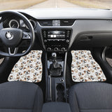 English Bulldog Pattern Print Design 01 Front and Back Car Mats