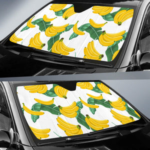 Banana and Leaf Pattern Car Sun Shade