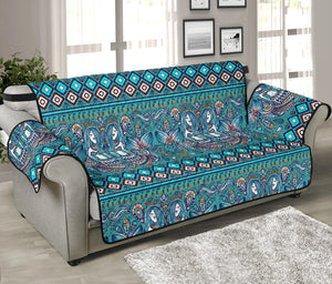 Mermaid Pattern Ethnic Motifs Sofa Cover Protector