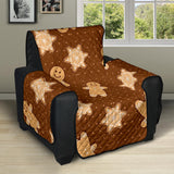 Christmas Gingerbread Cookie Pattern Recliner Cover Protector