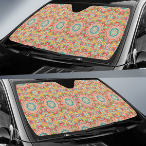 Indian Theme Pattern Car Sun Shade