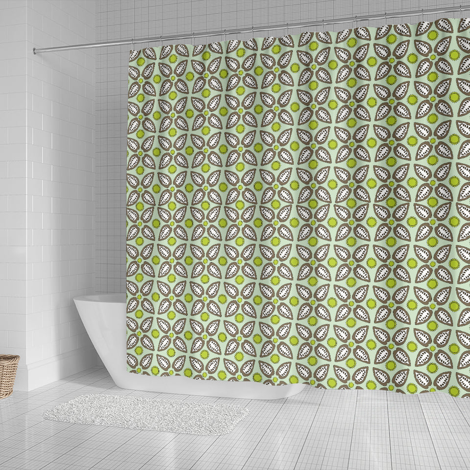 Cocoa Pattern background Shower Curtain Fulfilled In US
