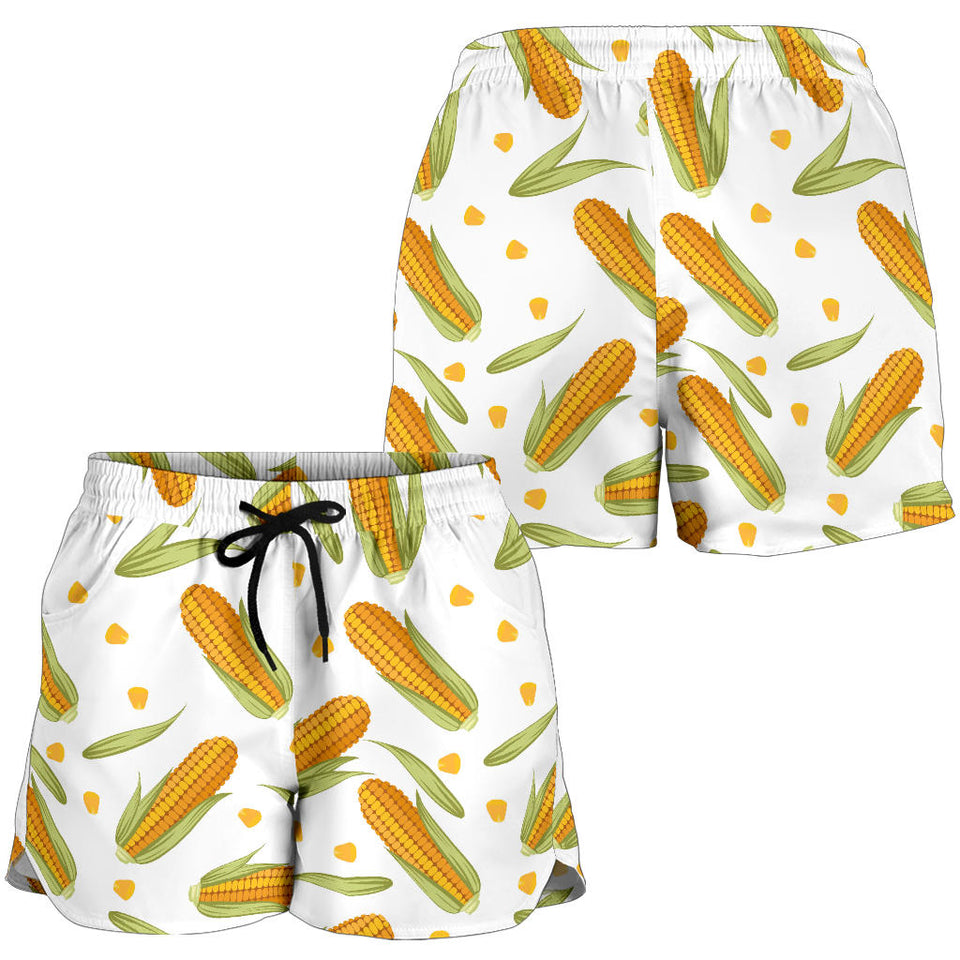 Corn Pattern Print Design 04 Women Shorts