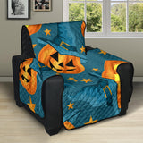 Halloween Pumpkin Witch Hat Pattern Recliner Cover Protector