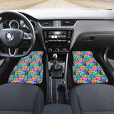 Chemistry Periodic Table Pattern Print Design 05 Front Car Mats