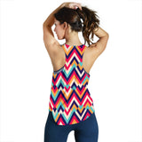 Zigzag Chevron Pattern Background Women Racerback Tank Top