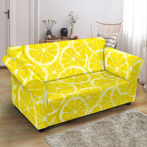 Sliced Lemon Pattern Loveseat Couch Slipcover