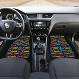 Skate Board Pattern Print Design 03 Front Car Mats