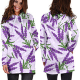 Lavender Pattern Women Hoodie Dress