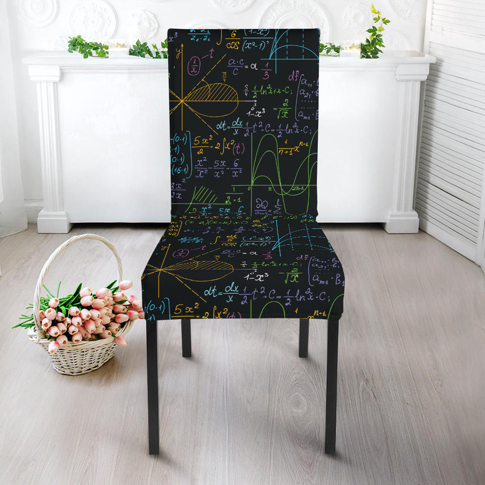 Math Pattern Print Design 04 Dining Chair Slipcover