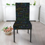 Math Pattern Print Design 04 Dining Chair Slipcover