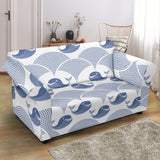 Whale Pattern Loveseat Couch Slipcover