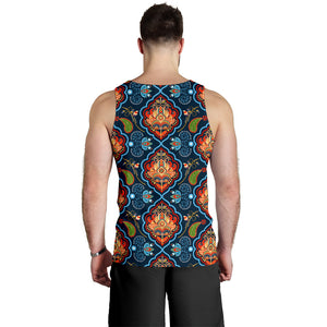 Indian Traditional Pattern Men Tank Top