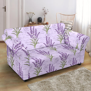 Lavender Pattern Background Loveseat Couch Slipcover