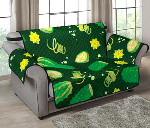 Cucumber Pattern Background Loveseat Couch Cover Protector