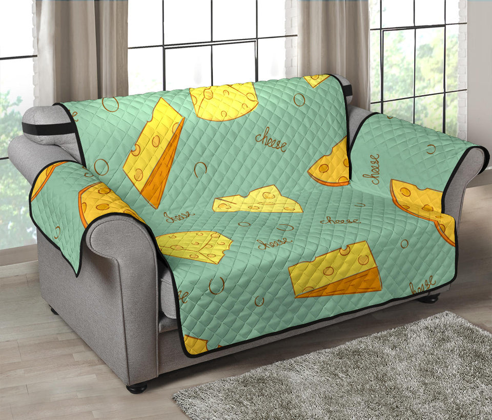 Cheese Pattern Background Loveseat Couch Cover Protector