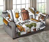 Beer Cheer Pattern Loveseat Couch Cover Protector