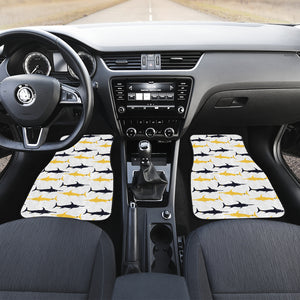 Swordfish Pattern Print Design 05 Front and Back Car Mats