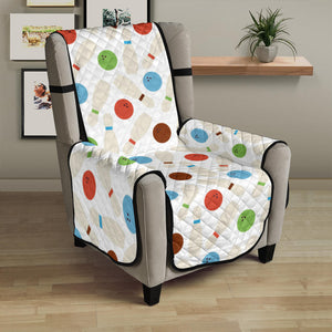 Bowling Ball and Pin Pattern Chair Cover Protector