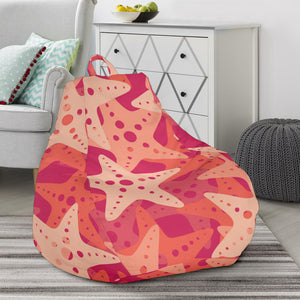 Starfish Red Theme Pattern Bean Bag Cover