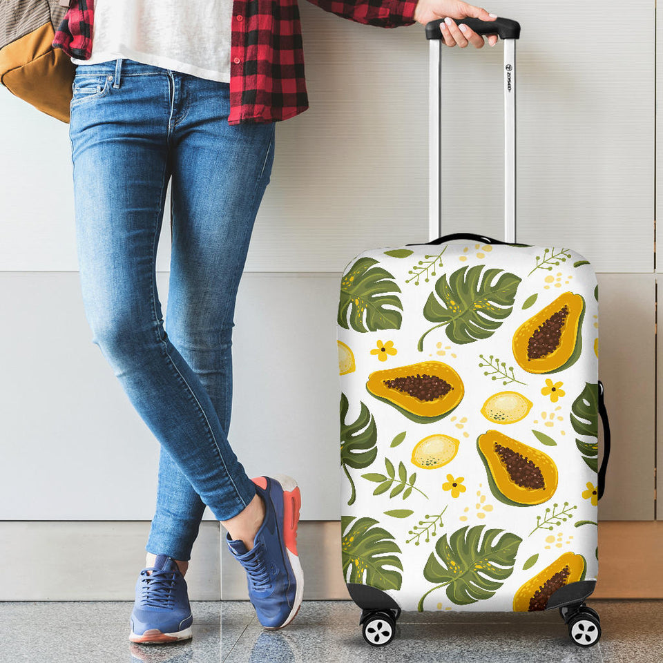 Papaya Leaves Flower Pattern Luggage Covers