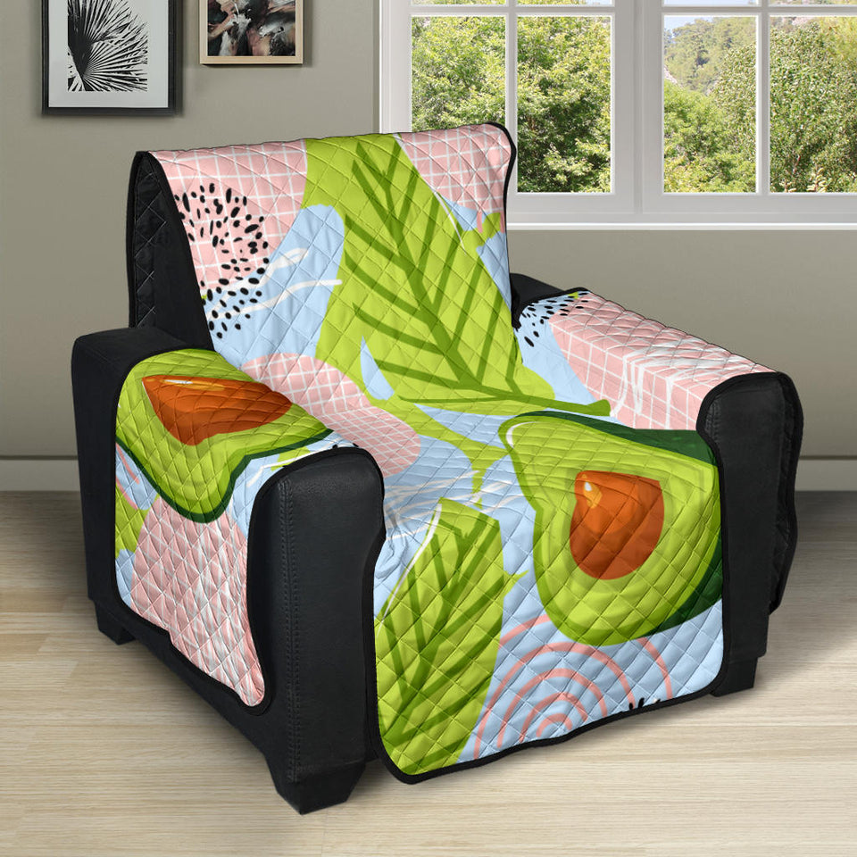 Avocado Pattern Theme Recliner Cover Protector