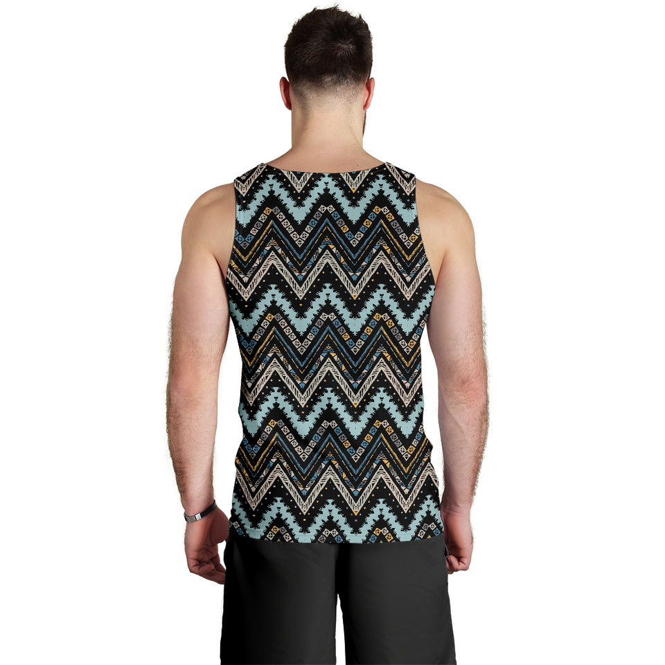 Zigzag Chevron African Afro Dashiki Adinkra Kente Men Tank Top