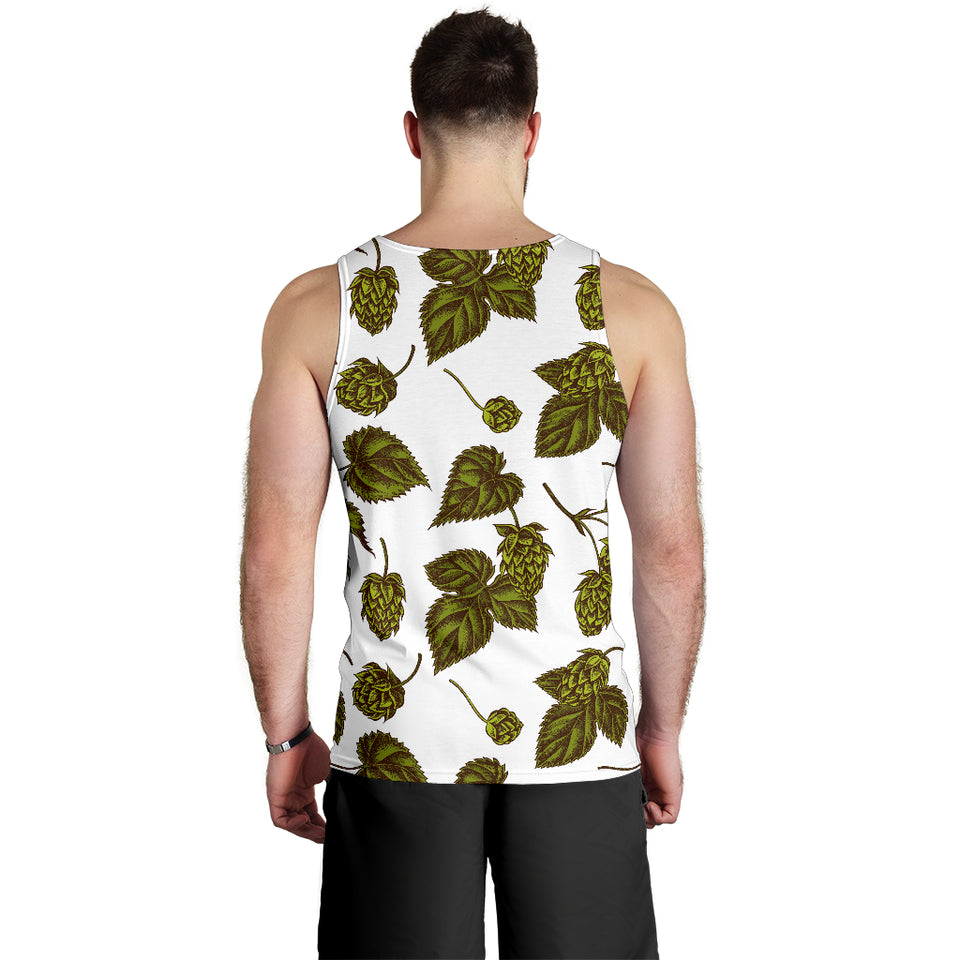 Hop Leaves Pattern Men Tank Top