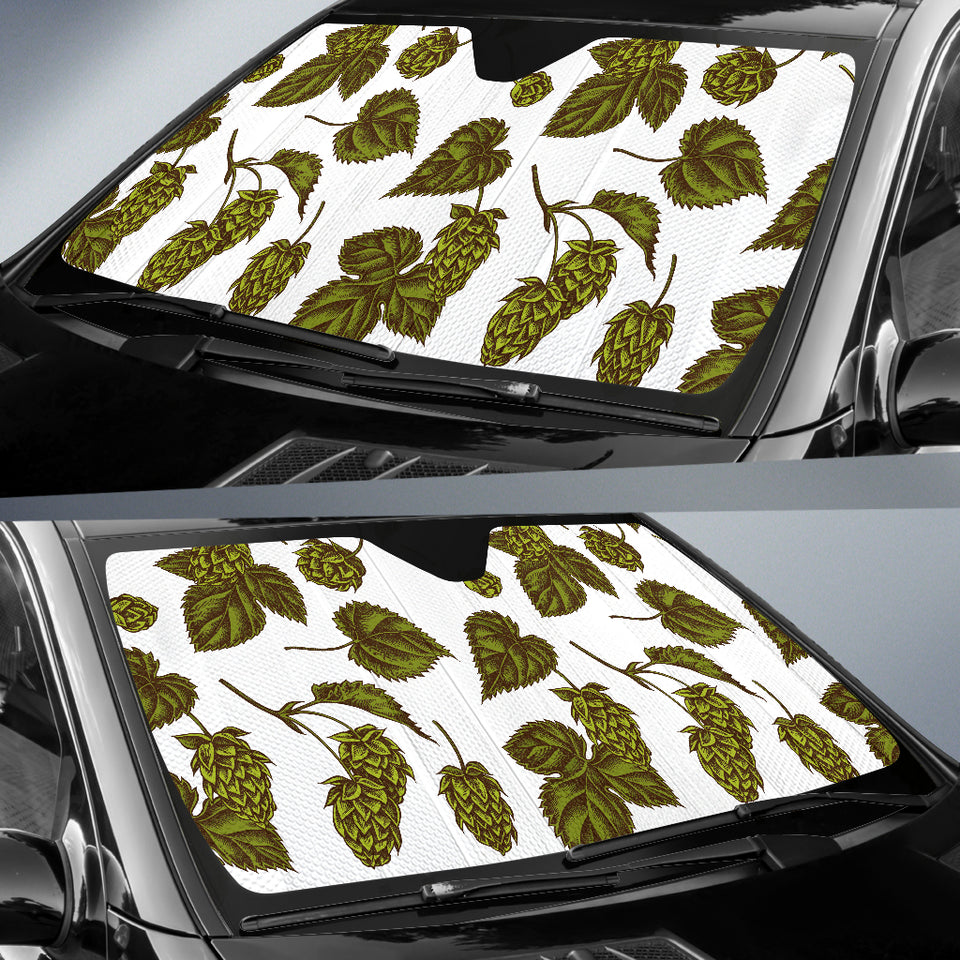 Hop Leaves Pattern Car Sun Shade