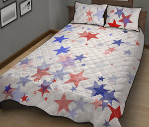 USA Star Pattern Quilt Bed Set