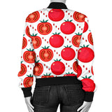 Tomato Pattern Women Bomber Jacket