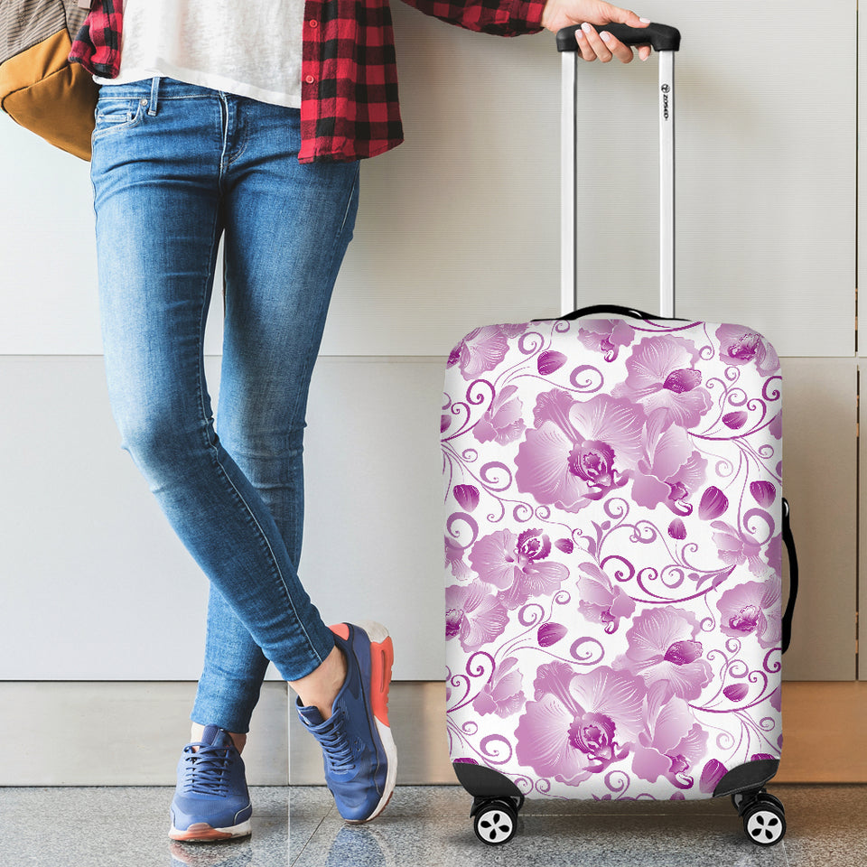 Orchid Pattern Luggage Covers
