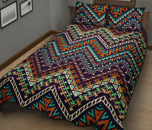 Zigzag Chevron African Afro Dashiki Adinkra Kente Pattern Quilt Bed Set