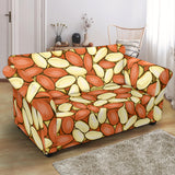 Peanut Pattern Background Loveseat Couch Slipcover