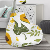 Papaya Leaves Flower Pattern Bean Bag Cover