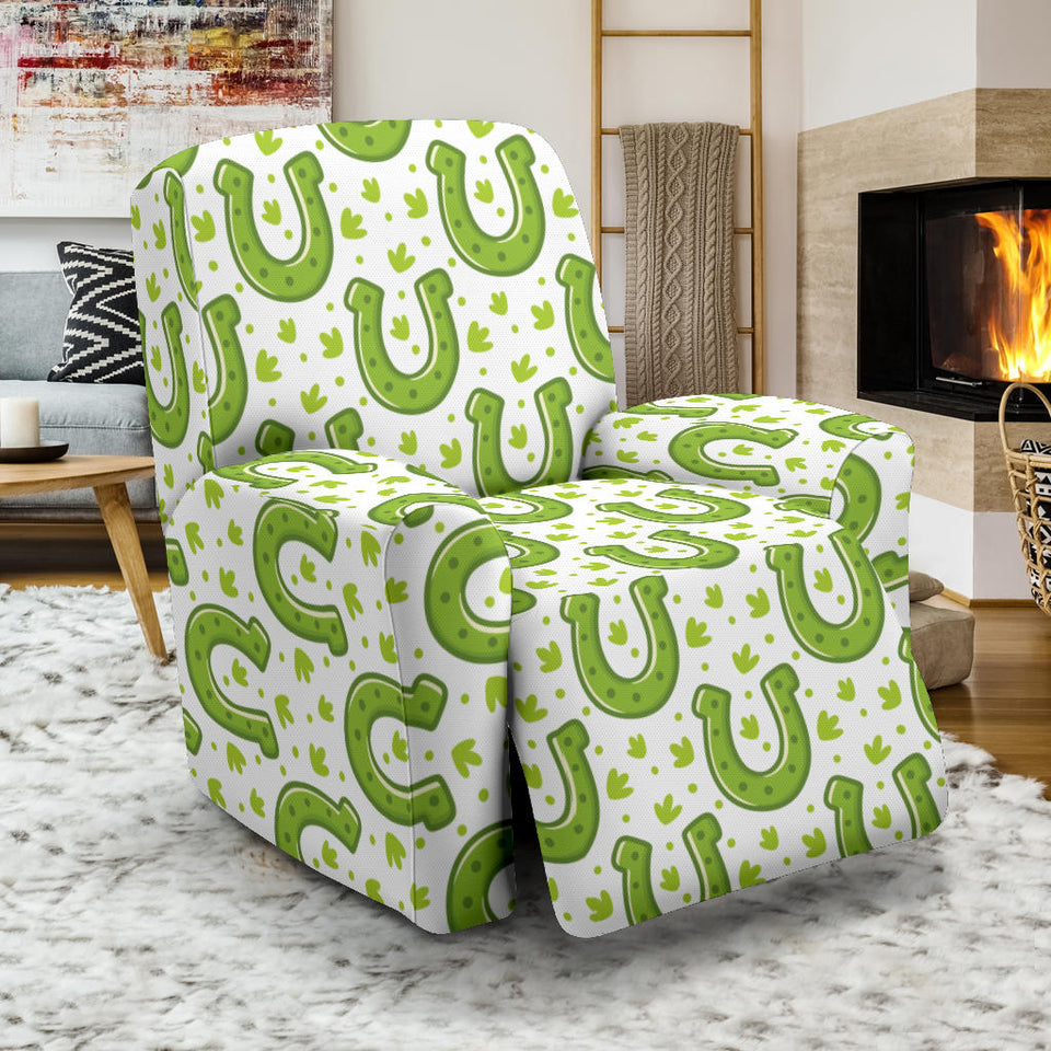 Horseshoes Pattern Print Design 02 Recliner Chair Slipcover