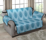 Blue Flame Fire Pattern Loveseat Couch Cover Protector