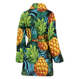 Pineapple Pattern Women Bathrobe