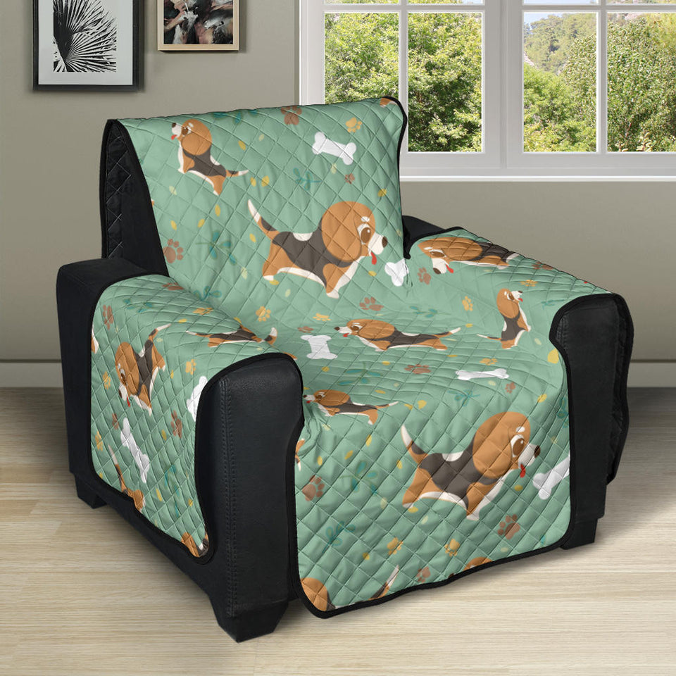 Beagle Bone Pattern Recliner Cover Protector