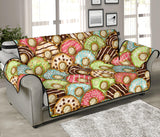 Donut Pattern Background Sofa Cover Protector