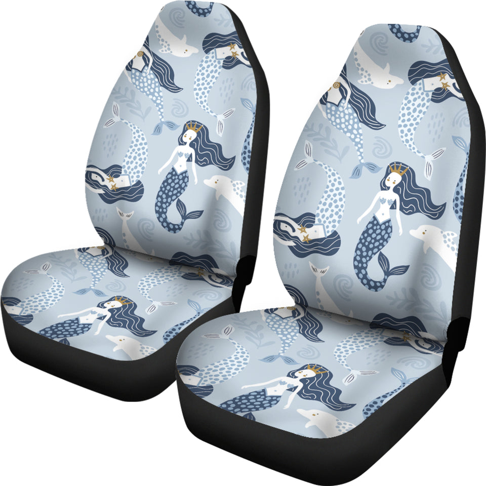 Mermaid Dolphin Pattern Universal Fit Car Seat Covers