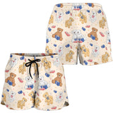 Teddy Bear Pattern Print Design 01 Women Shorts