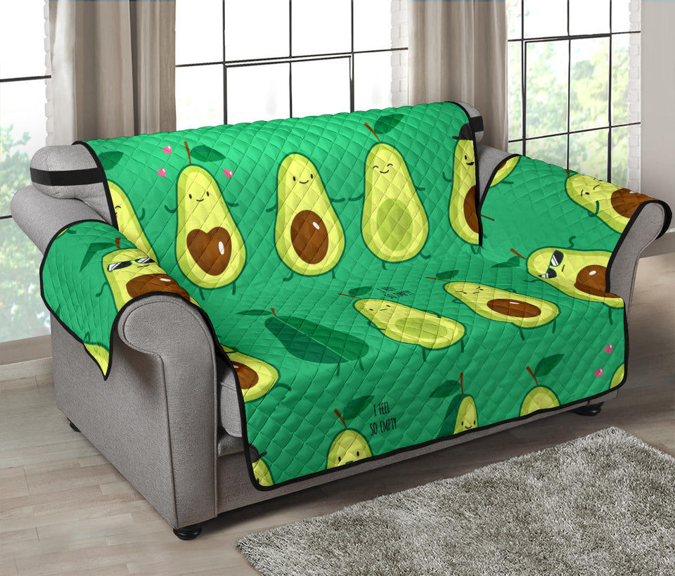 Cute Avocado Pattern Loveseat Couch Cover Protector